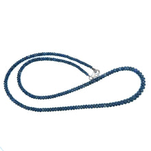 Natural Blue Sapphire Rondelle Facet Cut Beads Precious Necklace