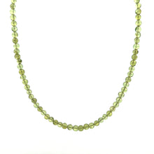 Natural Peridot Plain Ball 4mm Gemstone Necklace Jewelry