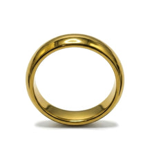 Tungsten Ring Domed Gold Glossy High Polished Band