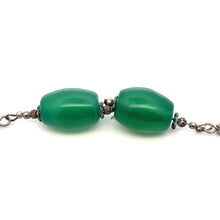 Green Jade 14x11.5mm Balloon Plain Dangle Gemstone Earrings