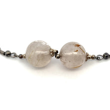 White Rutile 13mm Ball Plain Dangle Gemstone Earrings