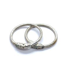 Ornate Textured German Silver Beaded Kada Set for Babies for Naming Ceremonies & Cultural Wear