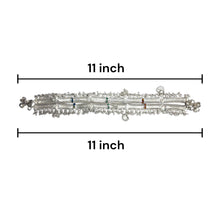 Bohemian Style German Silver Anklet Pair with Engraved Motifs and Sound Bells