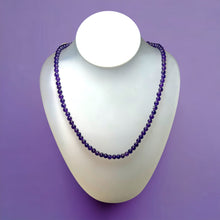 Natural Amethyst Africa Plain Ball 5mm Gemstone Necklace Jewelry