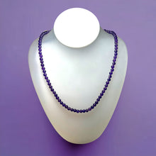 Natural Handmade Necklace Amethyst Gemstone Plain Ball Beaded Jewelry