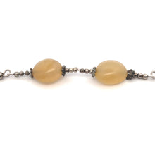 Yellow Chalcedony 12x7mm Tumble Plain Dangle Gemstone Earrings