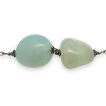 Green Chalcedony 24x18x15mm Tumble Plain Dangle Gemstone Earrings