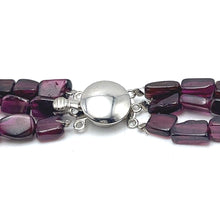 Natural Garnet Plain Tube & Chalcedony Round Handmade Gemstone Beaded 17.2