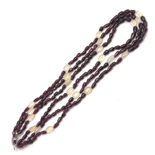 Handmade Natural Garnet Plain Drop & Chalcedony Nugget Gemstone Beaded 18.2