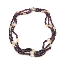 Handmade Natural Garnet Plain Drop & Chalcedony Nugget Gemstone Beaded 18.2