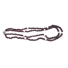 Handcrafted Garnet Drop Bead with Round Agate Accents Natural Gemstone 16.2