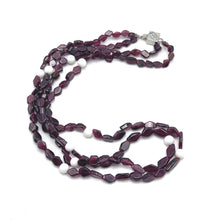 Handmade Natural Garnet Plain Hexagon & Agate Round Gemstone Beaded 17.1