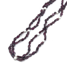 Handmade Natural Garnet Plain Hexagon & Agate Round Gemstone Beaded 17.1