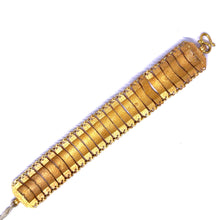 Yellow Micron Gold Plated Star Bracelet – Geometric Textured Linked Edge Detail