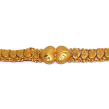 Yellow Gold Micron Plated Bracelet – Engraved Hearts & Layered Chain Design