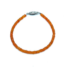 Carnelian Natural Rondelle Facet Bead Semiprecious Bracelet