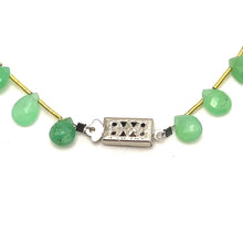 Chrysoprase Natural Pear Briolette Semiprecious Gemstone Bracelet