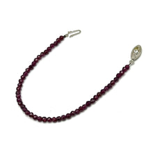 Garnet Natural Hand Cut Round Beads Handmade Bracelet