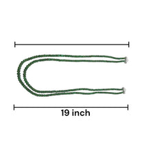 Natural Precious Necklace Zambia Emerald Gem Beads 2 Strands Layered Unique Jewelry