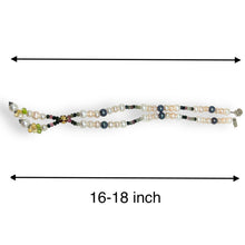 Natural Multi Tourmaline Pearl Peridot Citrine Beads Necklace