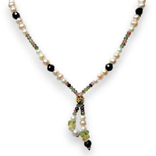 Natural Multi Tourmaline Pearl Citrine Peridot Beads Crafted Necklace