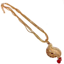 Stunning Pearl Seed With Stones Designed Earring Pendant Necklace Gold Plated Jewelry Set