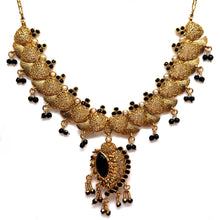 Necklace Earring Traditional Indian Black Stones Mangalsutra Evil Eye Protection Jewellery Set