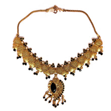 Necklace Earring Traditional Indian Black Stones Mangalsutra Evil Eye Protection Jewellery Set