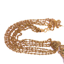 Necklace with Drop Pendant & Earring Multi Layer Heritage Polki Bridal Jewellery Set