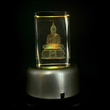 3D Crystal Buddha Glow Engraved Lamp