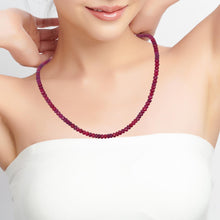 Natural Ruby Rondelle Facet Cut Beads Precious Necklace