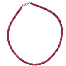 Natural Ruby Rondelle Facet Cut 4.5mm Beads Precious Necklace