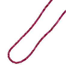 Natural Ruby Rondelle Facet Cut Beads Gemstone Necklace