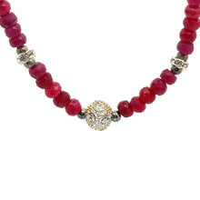 Natural Ruby Rondelle 4.5mm Facet Cut Beads Precious Necklace