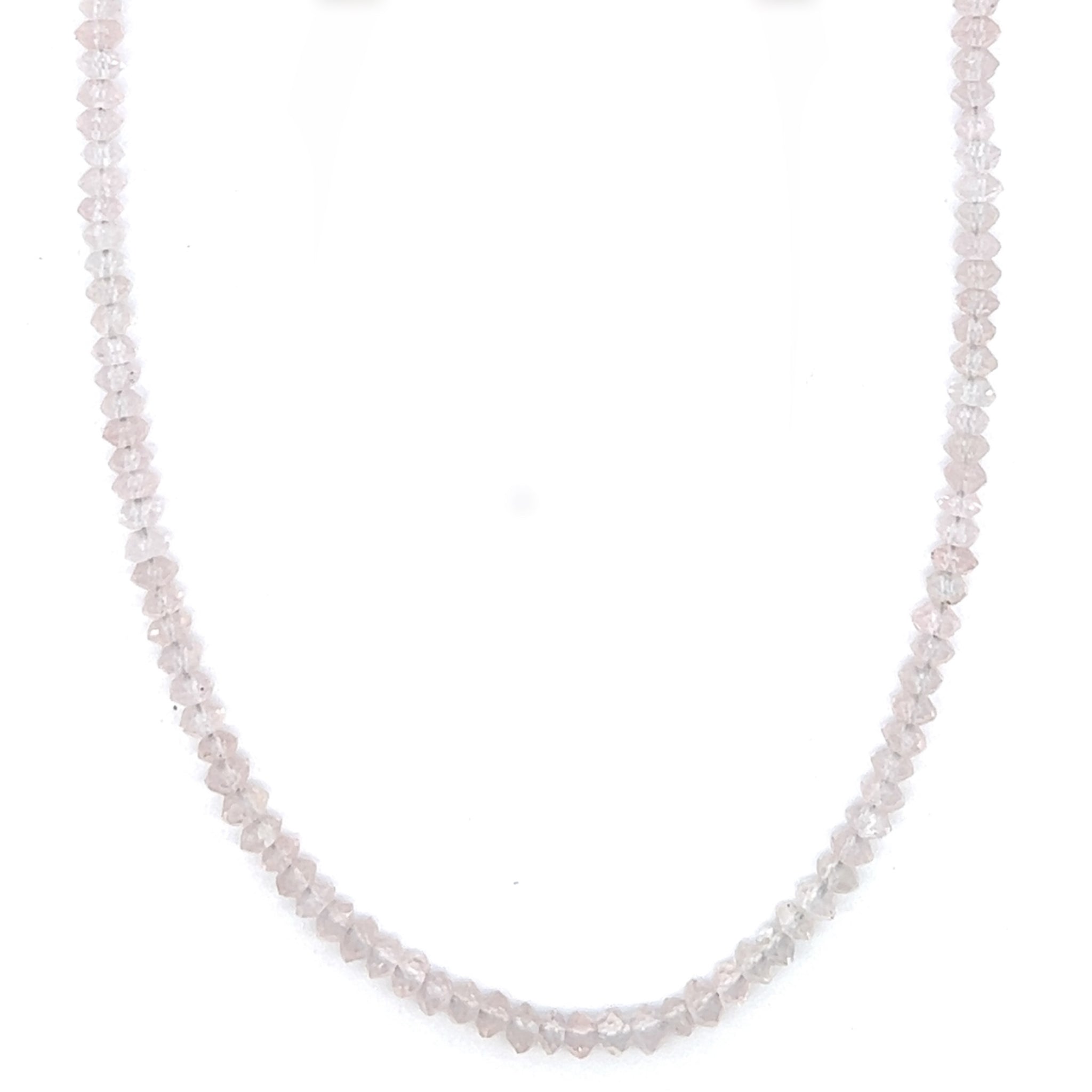 Natural Rose Quartz Rondelle Facet Cut Beads Precious Necklace