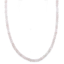 Natural Rose Quartz Rondelle Facet Cut Beads Precious Necklace