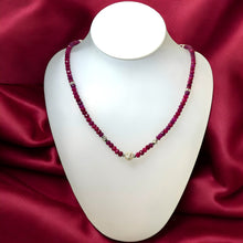 Natural Ruby Rondelle 4.5mm Facet Cut Beads Precious Necklace