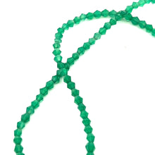 Natural Green Onyx Hexagon Facet Cut Semiprecious Necklace