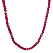 Natural Ruby Rondelle 4mm Facet Cut Beads Precious Necklace