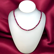 Natural Ruby Rondelle Facet Beads Precious Necklace