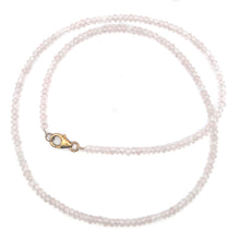 Natural Rose Quartz Rondelle Facet Cut Beads Precious Necklace