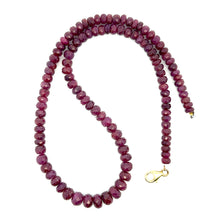 Natural Ruby Rondelle 5mm Facet Cut Beads Precious Necklace