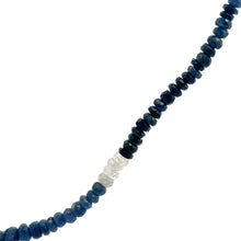 Natural Shaded Blue Sapphire Rondelle Facet Cut Beads Precious Necklace