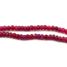 Natural Ruby Gemstone Rondelle Facet Cut Bead Precious Necklace