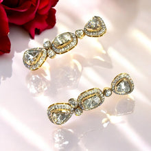 18K Yellow Gold Polki Diamond Unique & Rare Matched Pair Necklace and Earring Set – Royal Aesthetic Bridal Jewellery