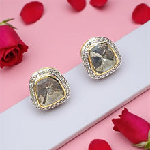 18K Yellow Gold Diamond Polki Earrings – Sophisticated Indian Styling for Weddings and Celebrations