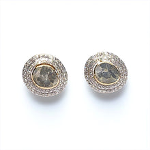 18K Yellow Gold Diamond Polki Earrings – Versatile Accessory for Ethnic or Contemporary Outfits