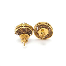 18K Yellow Gold Diamond Polki Earrings – Versatile Accessory for Ethnic or Contemporary Outfits