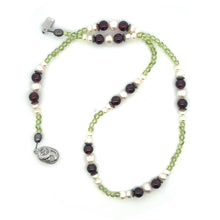 Natural Peridot Ball & Garnet Pearl Smooth Handmade Gemstone Necklace