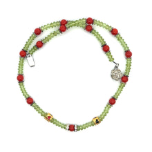 Natural Peridot & Coral Stylish Handmade Necklace